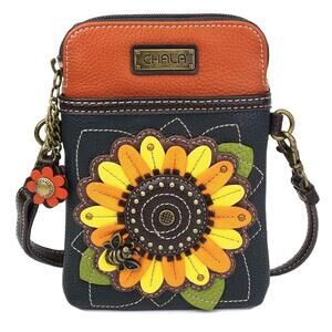 3535 Group Chala Handbags Sunflower Cellphone Crossbody Handbag, 5" x 7.5"